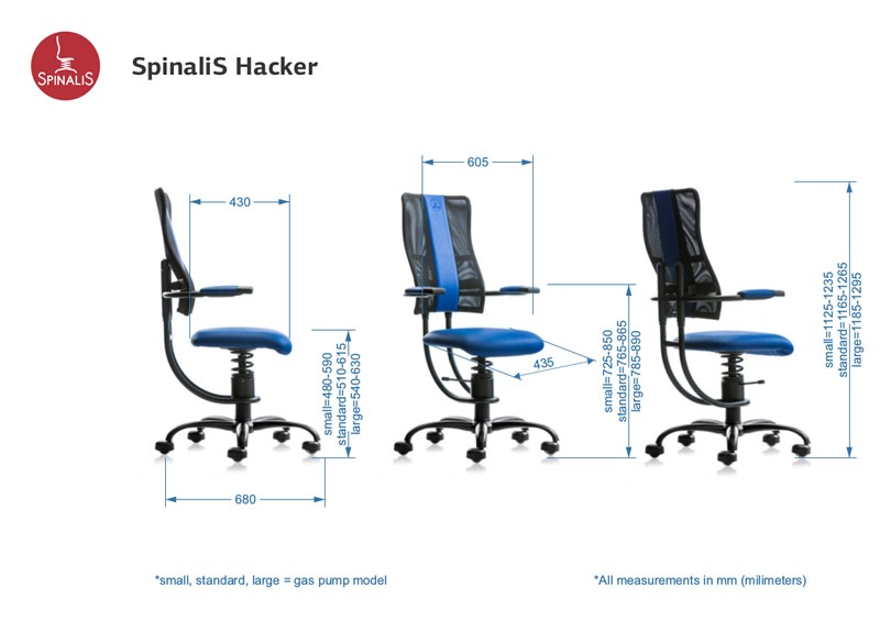 Sedia per ufficio spinalis hacker